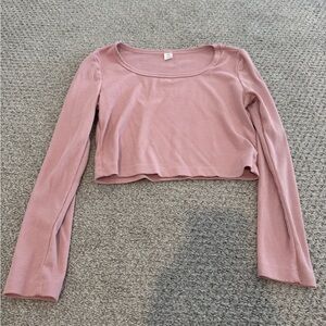 Girls Blush Pink Long Sleeve Shirt